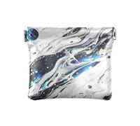 Argento Blu Acido Irregolare Fluido Donna In Pelle Moneta Cambia Borsa Unico Mini Portafoglio Della Borsa per le Donne, Fluido irregolare acido argento-blu, 1 size, moderno