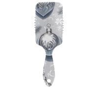 Argento Buon Natale Bell Agrifoglio liscio cuoio capelluto massaggiatore capelli Progettato testa massaggiatore cuoio capelluto per tutti i tipi di capelli con manico ergonomico cepillo anti crespo