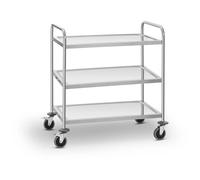 Argento Carrello di servizio - 3 ripiani - fino a 150 kg | Royal Catering