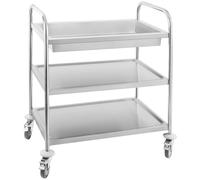 Argento Carrello inox - 2 Mensole - portaposate | Royal Catering