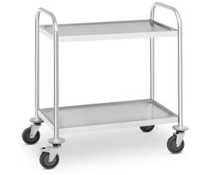 Argento Carrello inox - 2 ripiani - Ripiano: 68 x 38 cm - 300 kg - Royal Catering