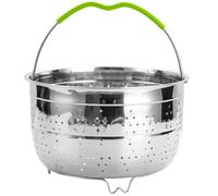Argento Cestello di Scarico Cucina Acciaio Inox, Manico | Fori di Drenaggio, Design Cavo Supporto, per Broccoli, Fagioli e Pasta in Casa Colore Casuale