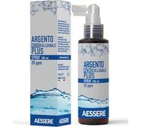 Argento Colloidale plus Spray 20PPM, Antibatterico, per Pelle, Gola, 100 Ml
