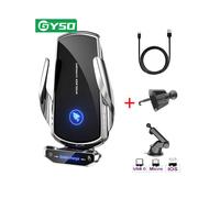 (argento con asta) Caricabatterie wireless per auto da 20 W per iPhone 12 13 14 Pro Max Xiaomi Mi 13