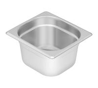 Argento Contenitore Gastronorm - GN 1/6 - Acciaio inox di qualità - 2,2 litri - Profondità 100 mm - Impilabile | Royal Catering