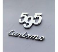 Argento Cromato Posteriore Tronco Stivale Metallo Stemma Emblema per Abarth 595