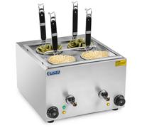 Argento Cuocipasta elettrico con 4 Cestelli | Royal Catering