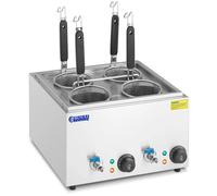 Argento Cuocipasta elettrico con 4 Cestelli - Temperatura: 30 - 110 °C | Royal Catering