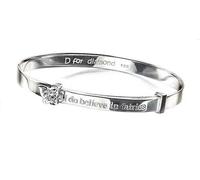 Argento 'D' Per Diamante Bambino/Bambini Braccialetto Fiabe Motiff & B4315