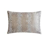 Argento Decorativo Copricuscino lombare 30x45 cm | Moderno Velluto Fodera per cuscino Astratto | Cristallo ricamato a mano Federe per divano, sofà e letto, arredamento per la casa - Crystal Frostline