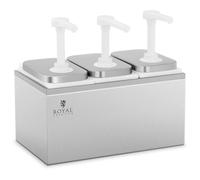 Royal Catering Dispenser per salse - 3 pompe - 3 x 2 L RCDI-6L