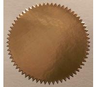 Argento - Foglio Lucido - Certificato / Azienda / Sigilli Per Buste 41mm