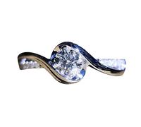 Argento Forma Geometrica Strass Anelli Donne Pieno Zircone Anello Delle Signore Gioielli Per Dimensione 5 11 Ringerder, 6, Metallo, Nessuna pietra preziosa