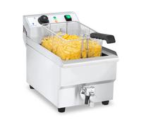 Royal Catering Friggitrice - 10 litri con rubinetto di scarico RCEF 10EH-1
