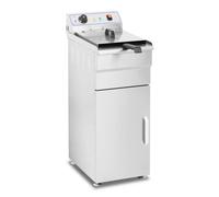 Argento Friggitrice elettrica - 16 litri - 400 V - con armadietto | Royal Catering