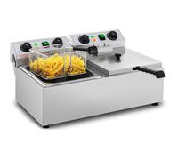Royal Catering Friggitrice elettrica - 2 x 10 litri - timer - 230 V RCTF 10DB
