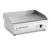 Argento Fry top elettrico - 550 x 350 mm - Royal Catering - Piastra liscia - 3000 W