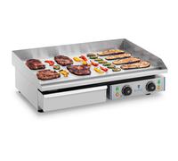 Argento Fry top liscio elettrico - 72,5 cm - 2 x 2.2 kW | Royal Catering