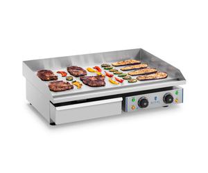 Argento Fry top liscio elettrico - 72,5 cm - 2 x 2.2 kW | Royal Catering