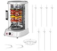 Royal Catering Grill Verticale Elettrico Grill Elettrico Verticale Professionale RCGV-1800-1 (3-in-1, Potenza: 1.800 W, Temperatura fino a 160 °C, Timer di 60 min)