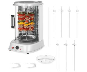 Argento Girarrosto verticale elettrico - 3 in 1 - 1.800 W - 31 L | Royal Catering