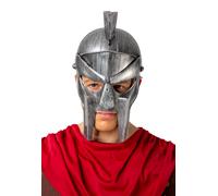Argento Gladiatore Romano Casco Adulti Centurione Plastica Accessorio Vestito