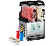 Argento Granitore sorbettiera - 2 x 8 litri - Funzione gelato | Royal Catering
