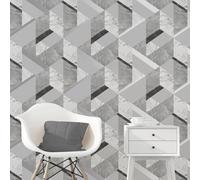 Argento Grigio Parati Geometrico Marmo Righe Glitter Metallico Fine Decor