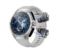 (Argento)GT97 Schermo rotondo da 1,53 pollici 2 in 1 Auricolare Bluetooth Cinturino in silicone Smart