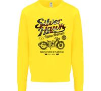 Argento Hawk Vintage Moto Union Jack Bambini Felpa Maglione