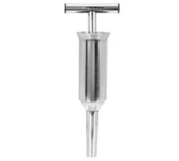 Argento Insaccatrice Manuale per Salsicce, in Acciaio Inox | Design a Imbuto e Leva, Uso Domestico senza Elettricità, per Budelli di Agnello e Casalinghi