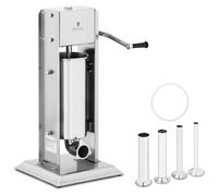 Argento Insaccatrice per salsiccia e salumi - Manuale - 5 L - Verticale - Acciaio inox | Royal Catering