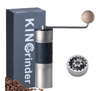 【Argento】KINGrinder K6 macinacaffè manuale manico dritto inox | Supporta regolazioni di macinatura per vari metodi come pour-over ed espresso