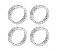 Argento Lega di Alluminio Pulsanti Climatizzatore E Copertura Pulsante Audio Compatibile Con Volvo XC60 S60 S80 V40 2011-2017 Design Antiscivolo Installazione Facile Set di 4 Pezzi