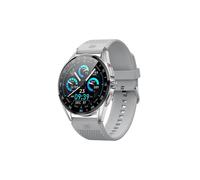 (Argento) M3 Smart Watch da uomo Ip68 impermeabile con cardiofrequenzimetro Bluetooth, pulsante rotante