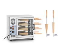 Argento Macchina per dolce camino - 16 rulli - 3500 W - Royal Catering