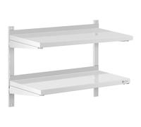 Argento Mensola in acciaio inox - 2 ripiani - 40 x 80 cm | Royal Catering