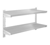 Royal Catering Mensola in acciaio inox RCWR-80.2 – 2 ripiani 80 x 30 cm – B-WARE