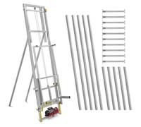 Argento metallizzato Elevatore a scala - 15 m - Fino a 200 kg - Costruzione verticale anche per tetti piatti | MSW