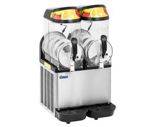 Argento metallizzato Granitore sorbettiera - 2 x 14 L - LED - Pannello digitale - Royal Catering