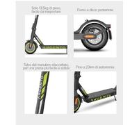 Argento - Monopattino Elettrico Ag 23-nero/verde Argento