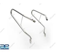 Argento Morbido Borsa Ferroviario Coppia Per Reale Enfield Gt & Interceptor 650