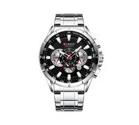 (Argento Nero) Orologi da uomo Curren, marca top, cronografo di lusso, orologio da uomo al quarzo, impermeabile,