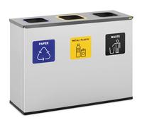Argento Pattumiera - 180 L - 3 scomparti | ulsonix