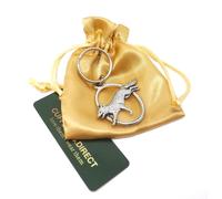 Argento Peltro Corsa Fox Portachiavi da Uomo Tiro Regalo Cufflinks Direct