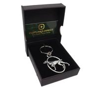 Argento Peltro Pointer Cane Portachiavi da Uomo Tiro Regalo Cufflinks Direct