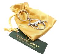 Argento Peltro Pointer Cane Portachiavi da Uomo Tiro Regalo Cufflinks Direct
