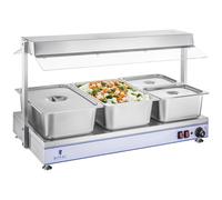 Argento Piano caldo - 1550 W - Acciaio inox | Royal Catering
