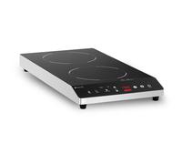 Argento Piastra a induzione - 2 x 22 cm - Da 60 a 240 °C - Timer | Royal Catering