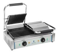 Argento Piastra panini - 2 x 1.800 Watt - rigato - 2.0 | Royal Catering